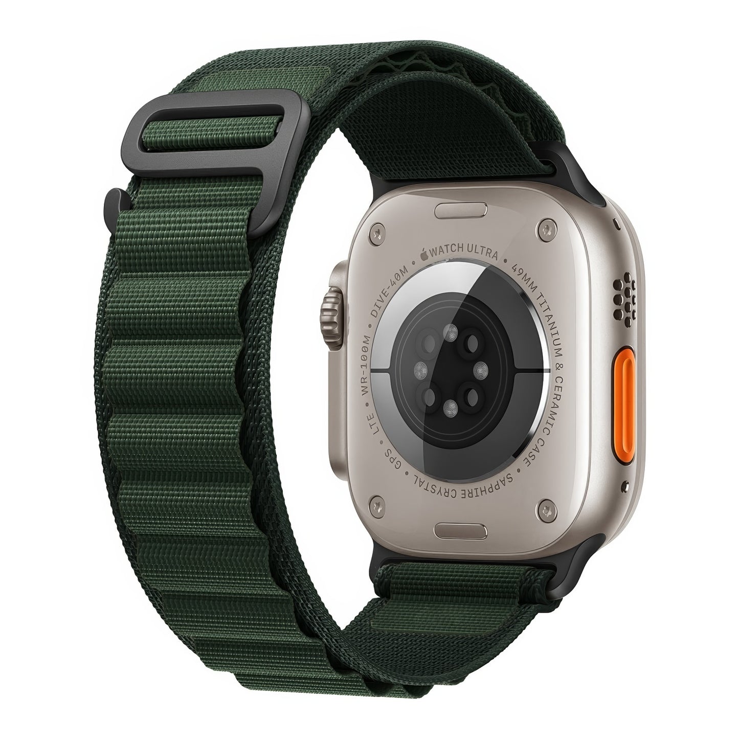 dark green alpine loop for apple watch ultra black finish
