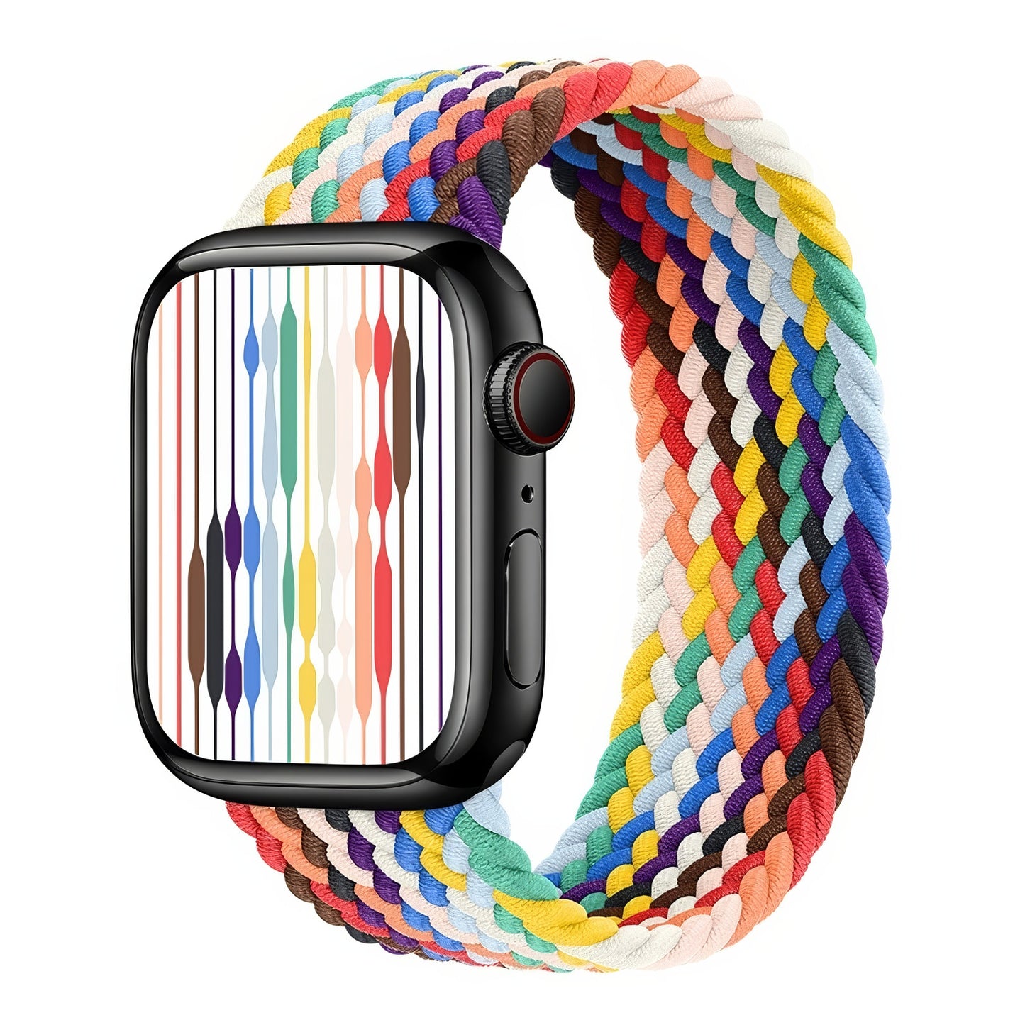 Rainbow Braided Solo Loop for Apple Watch