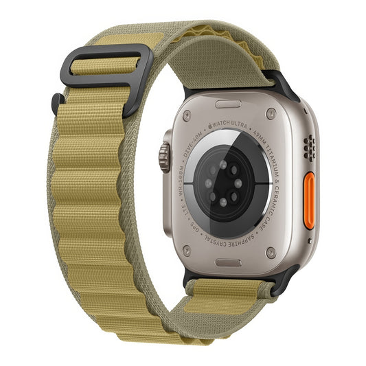 olive alpine loop for apple watch ultra black finish 