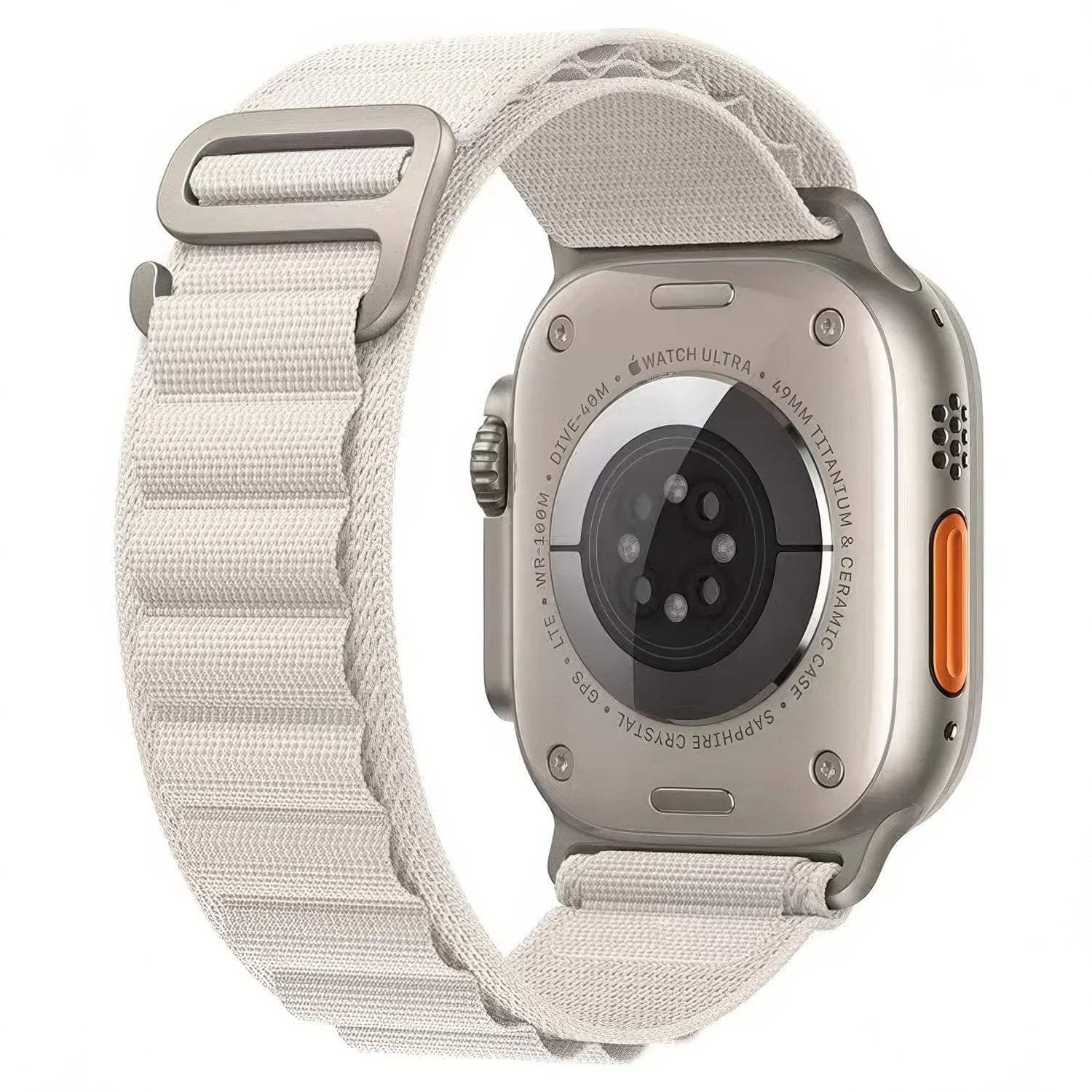 starlight Alpine Loop strap, two-layer woven textile with loops and natural titanium G-hook closure for apple watch 42,44,45,49mm