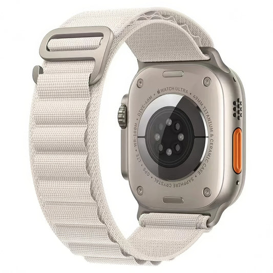 starlight Alpine Loop strap, two-layer woven textile with loops and natural titanium G-hook closure for apple watch 42,44,45,49mm