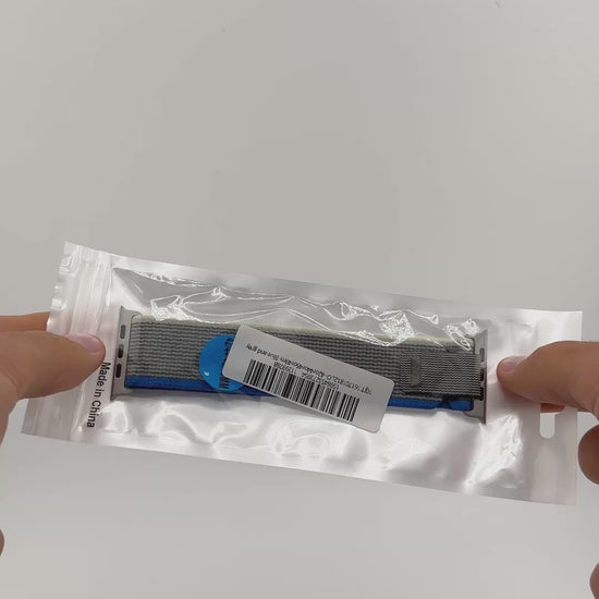 close up unpacking and review of apple watch trail loop